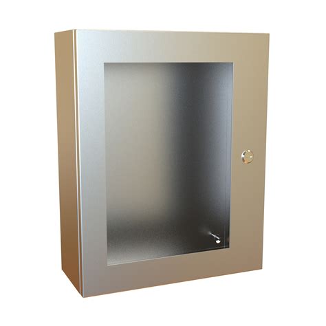 4x stainless steel enclosure|stainless steel enclosure with window.